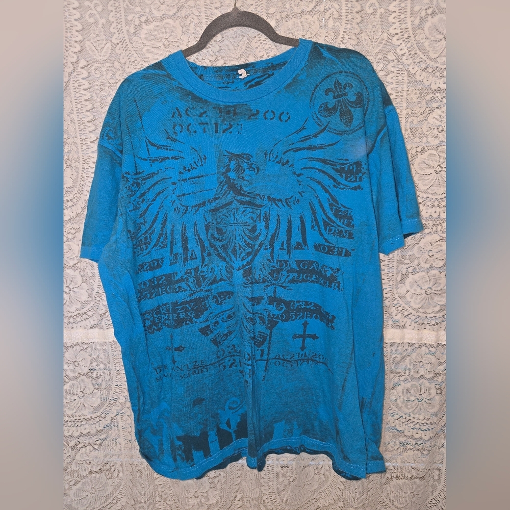 Helix Cross Wing Reversible Y2K Cyber Mens T-Shirt, XL